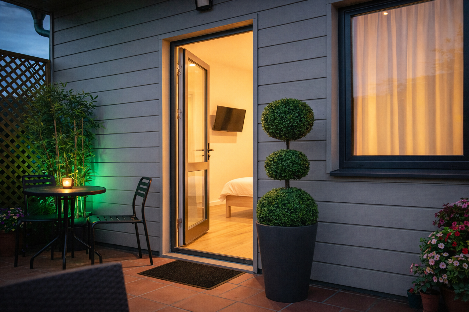 Akşam ışıklarında Valide i Suit bahçesi